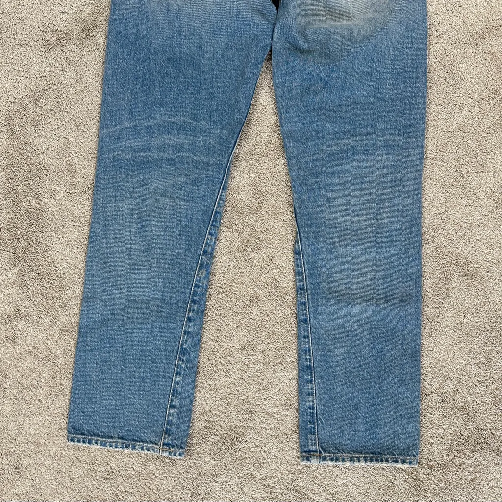 Edwin Women’s CAI Classic Straight Leg Jeans Button Fly High Rise Blue Shiled 26 - Image 7