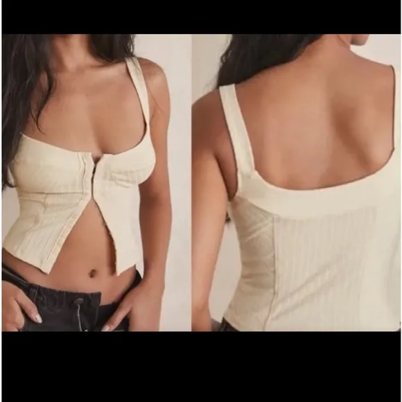 COPY - Free People Serenity Corset Cami. Size medium - Image 2