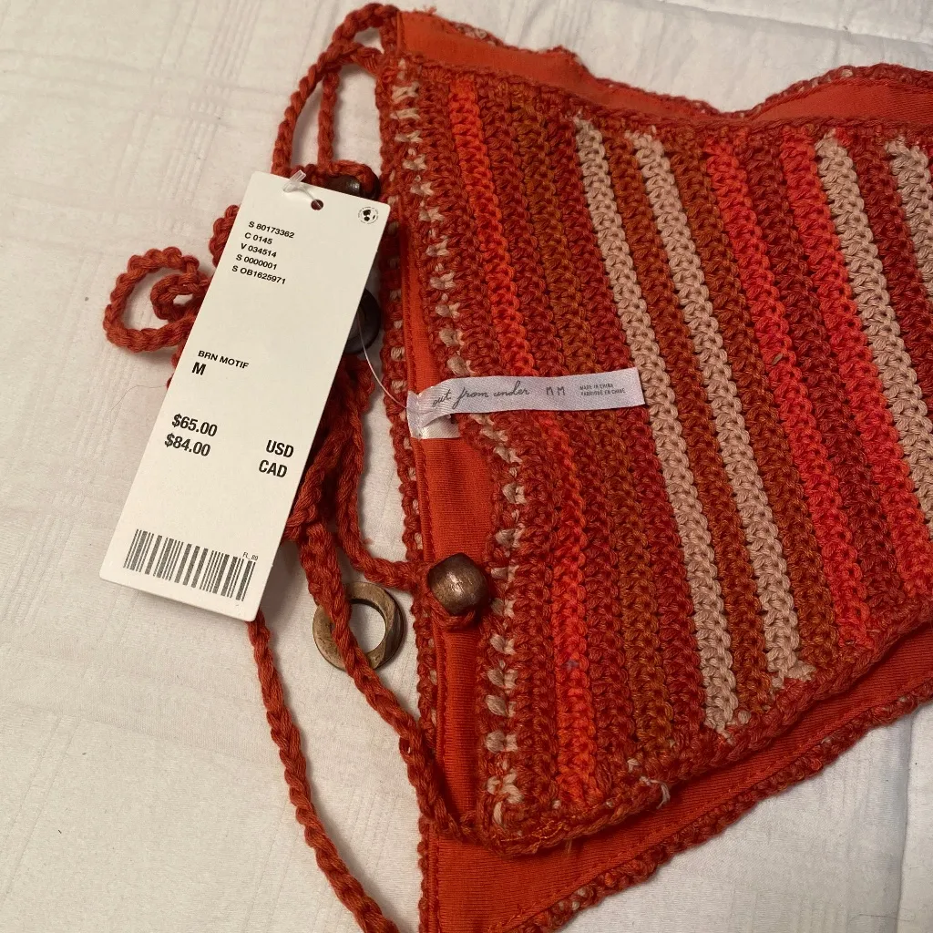 URBAN OUTFITTERS Out From Under Tidal Wave Crochet Bikini Top & Bottom - M - NWT - Image 6