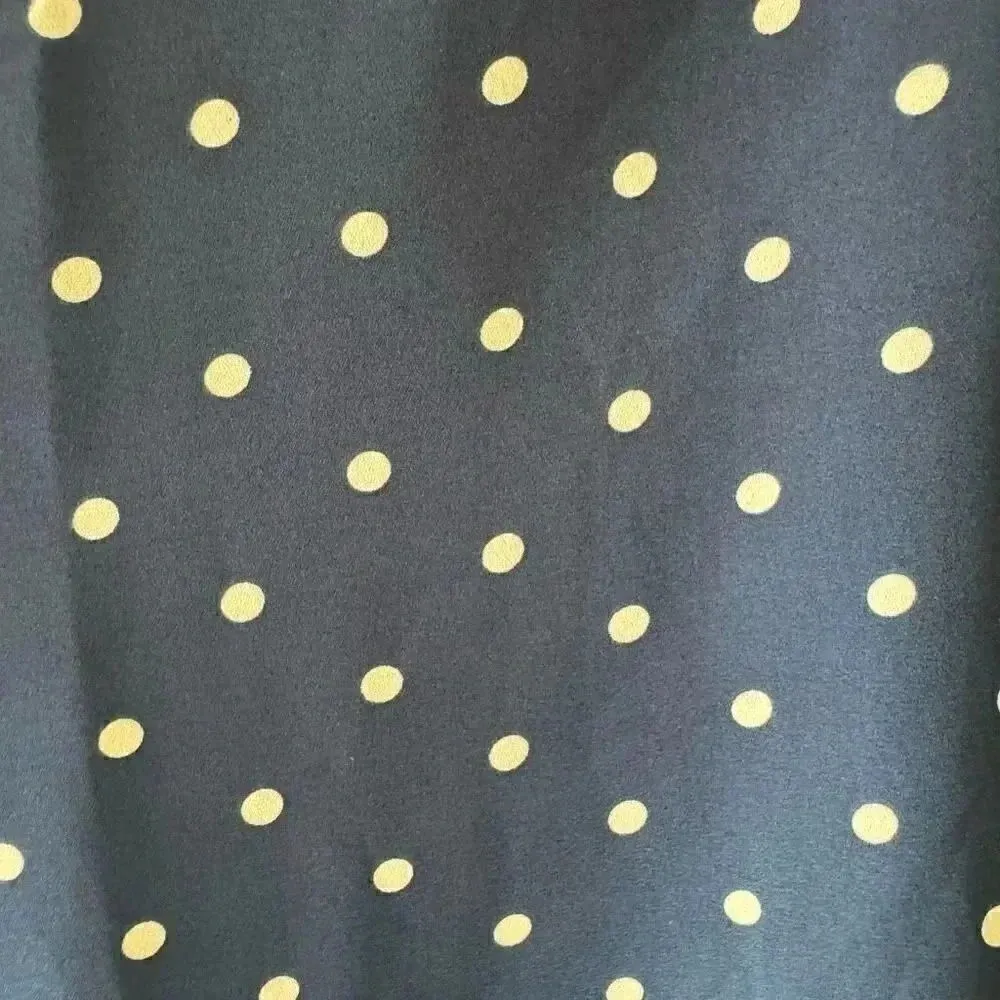 Nine Britton Navy White Polka Dot V-Neck Classic Swing Tank Top SZ L # 1883 - Image 10