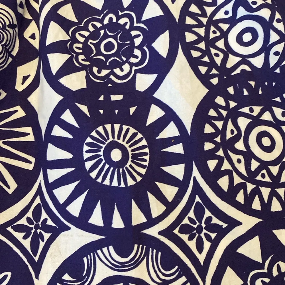 Marie Oliver Tanya True Wrap Poplin Midi Skirt Iris Coin Blue White Sz XS - Image 4