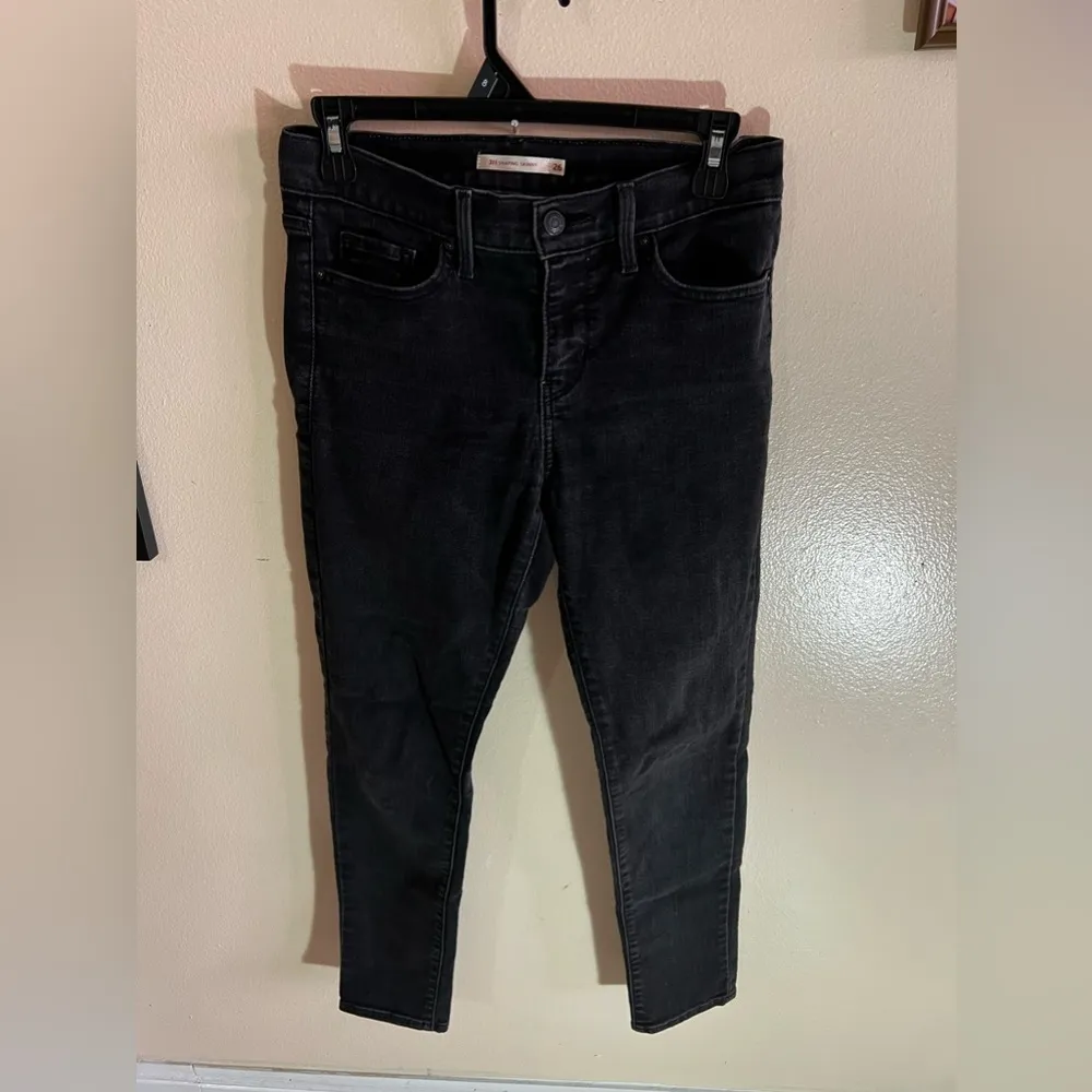 LEVI STRAUSS Premium 311 Shaping Skinny Black Jeans Size 26 - Image 4