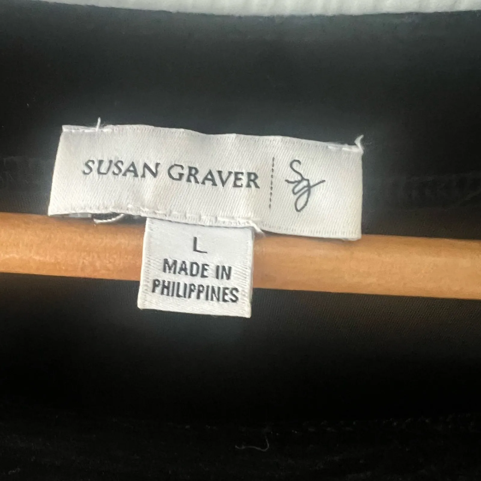 Susan Graver Black Velour Shift Dress Large 3/4 Rouch sleeve Witchy whimsigoth - Image 4