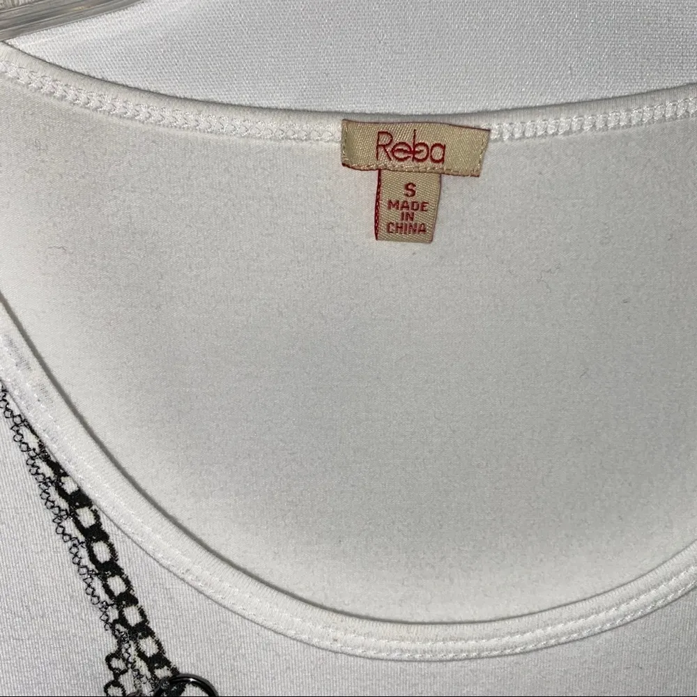 Reba White Embellished Blouse - Image 3