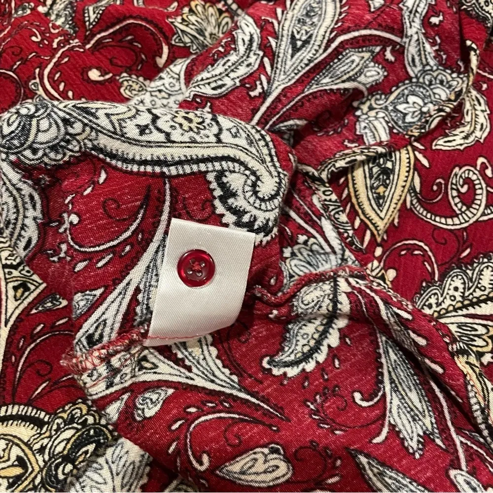 Fun 2 Fun paisley print Kearney Henley top with a relaxed fit/w 3/4 sleeves Size XXL - Image 6