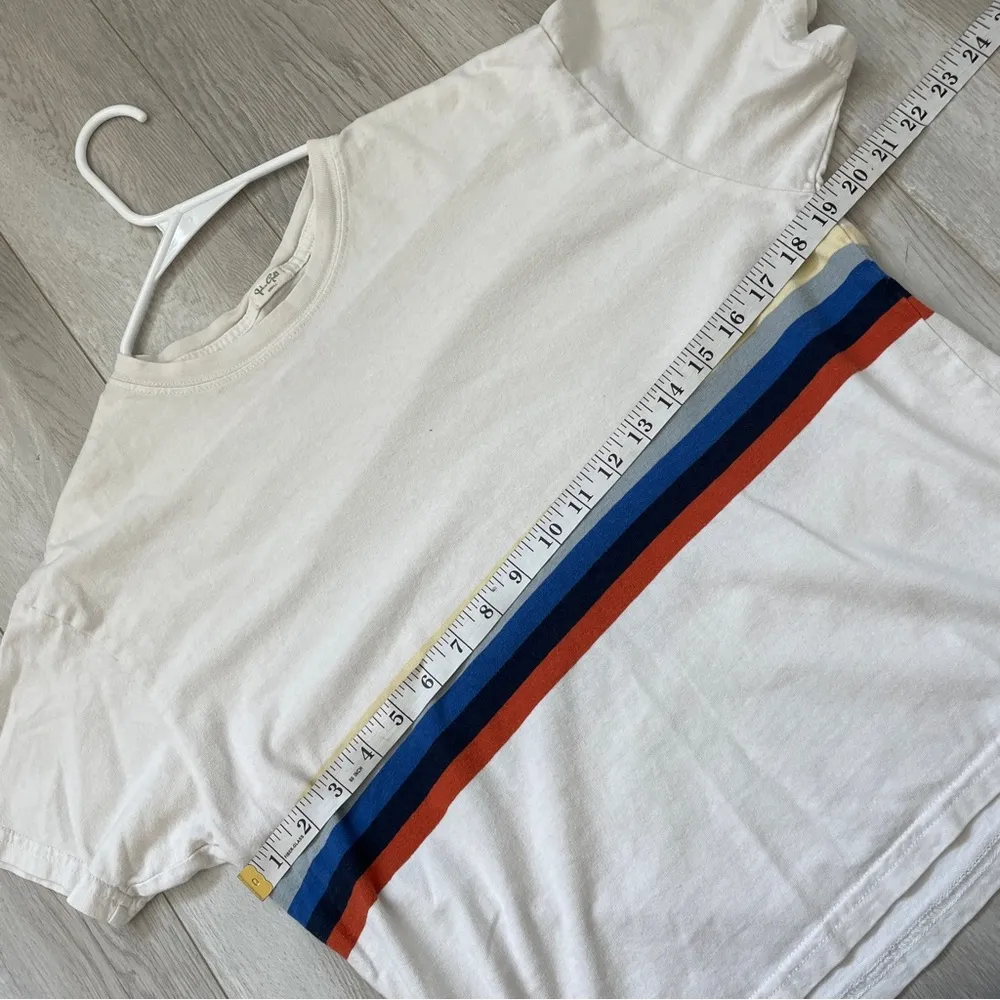 Brandy Melville Tshirt serena rainbow womens (one size) boxy oversized crop - Image 3