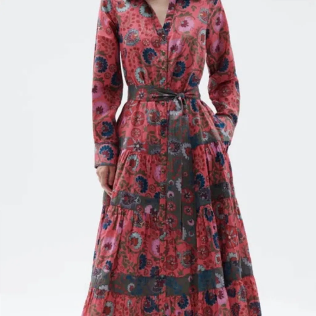 Figue XS Shelby dress in Suzanne salmon maxi Purple - Image 3