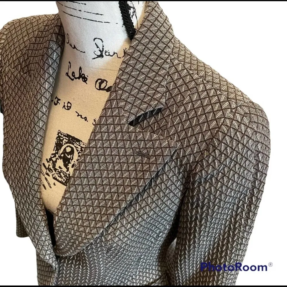 Giorgio Armani Suit Blazer Jacket Taupe Brown Gray Size 4 Borgo 21 SPA formal - Image 3
