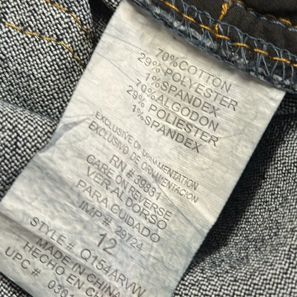 Componix by Jolt Dark Wash High Rise Denim Skinny Embroidered Blue Jeans Size 12 - Image 7