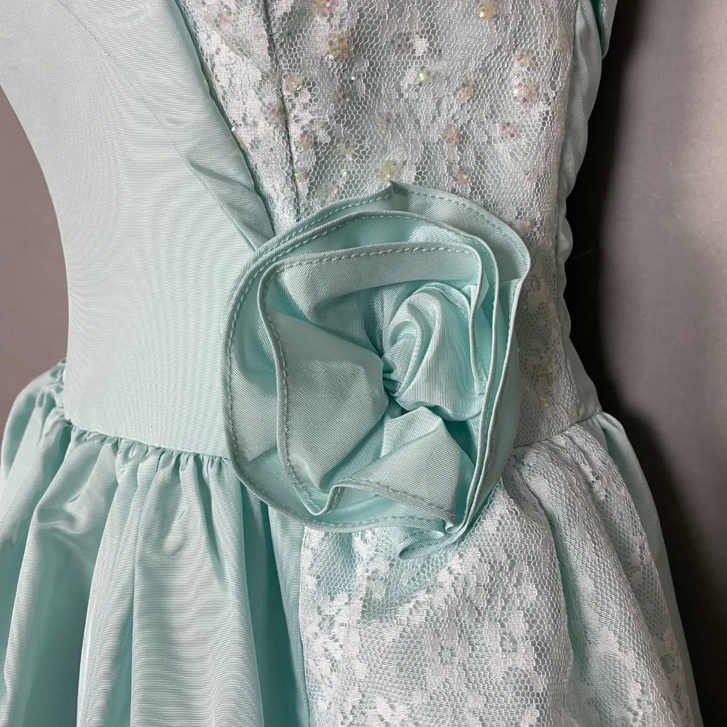 Vintage Gunne Sax Jessica McClintock Dress Prom 80s Lace Size 3/4 Strapless Gown Blue - Image 13