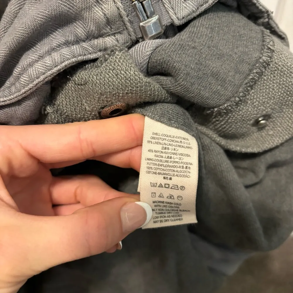 Free People Grey Hooded Motto Jacket - Image 10