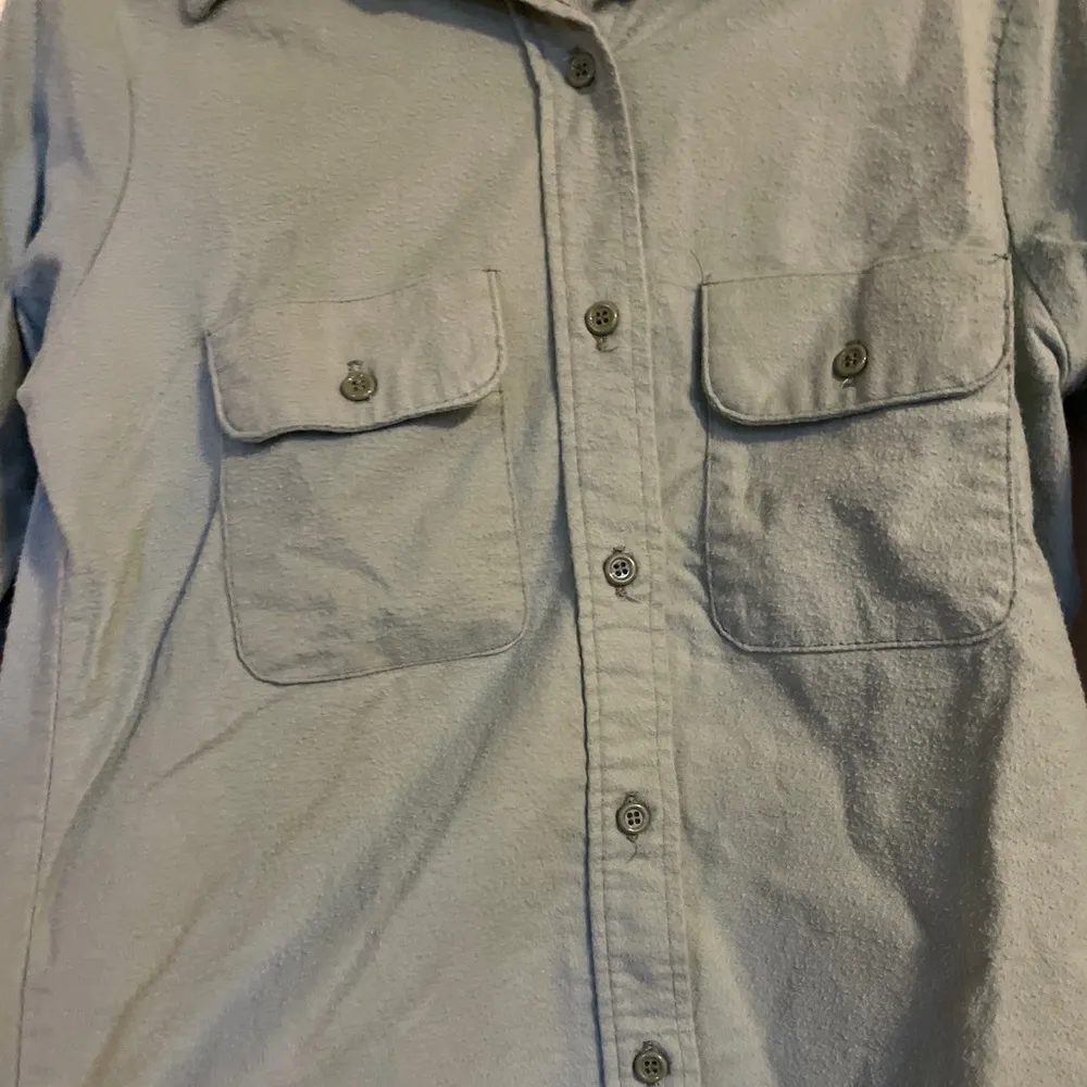 Five Brother Vintage Union Made In USA Long Sleeve Flannel Cotton Button Up Med Green - Image 3