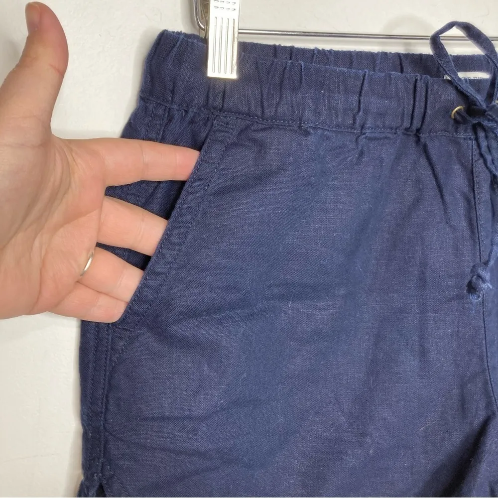 J. Crew factory linen Blend shorts size small Blue - Image 2