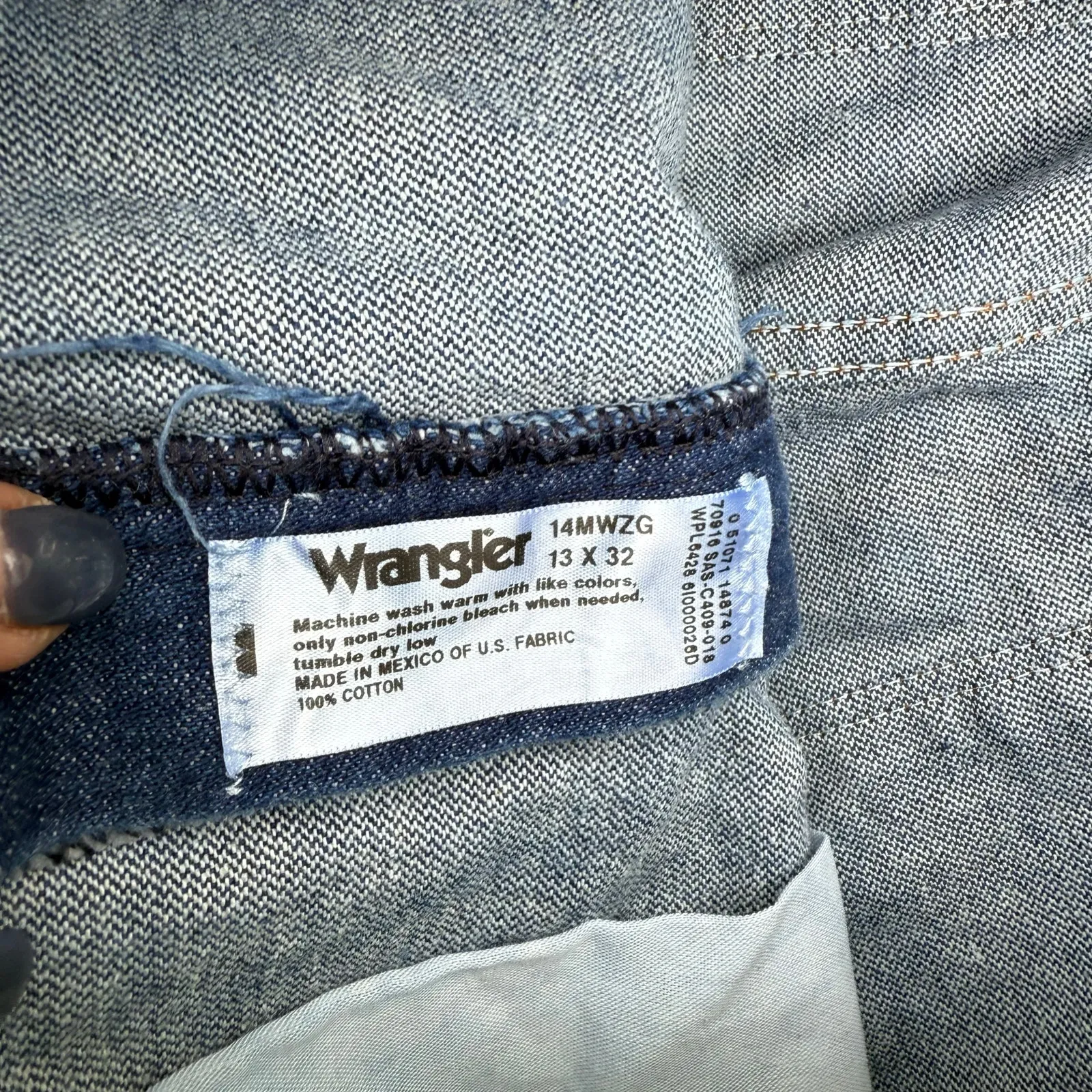 Y2K Wrangler 14MWZG Women's Cowboy Cut Slim Fit Blue Jeans 13x32 - Image 6