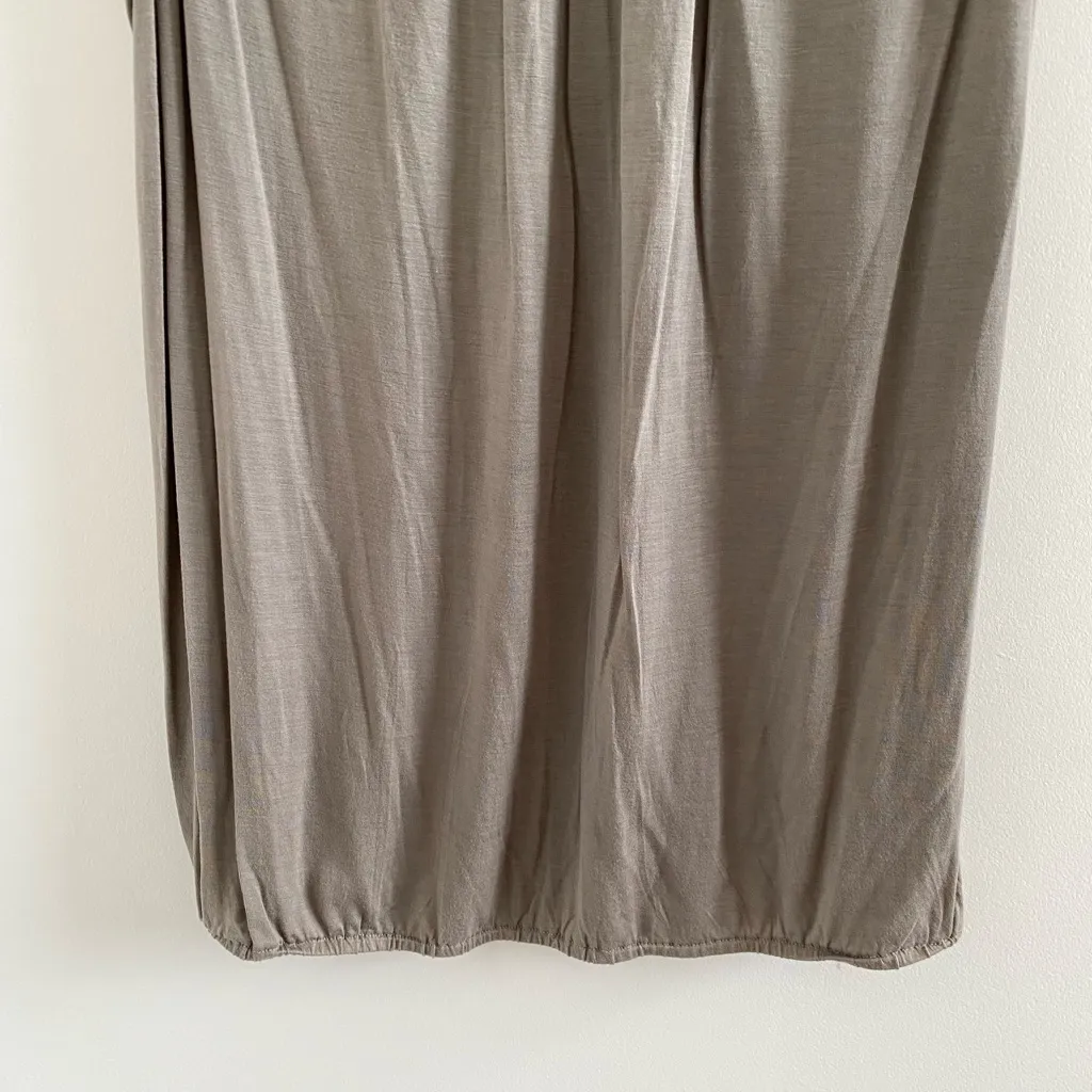 Crosby Grey Scoop Neck Bead Embellished Neckline Collar & Armhole Blouse Size XL Gray - Image 4