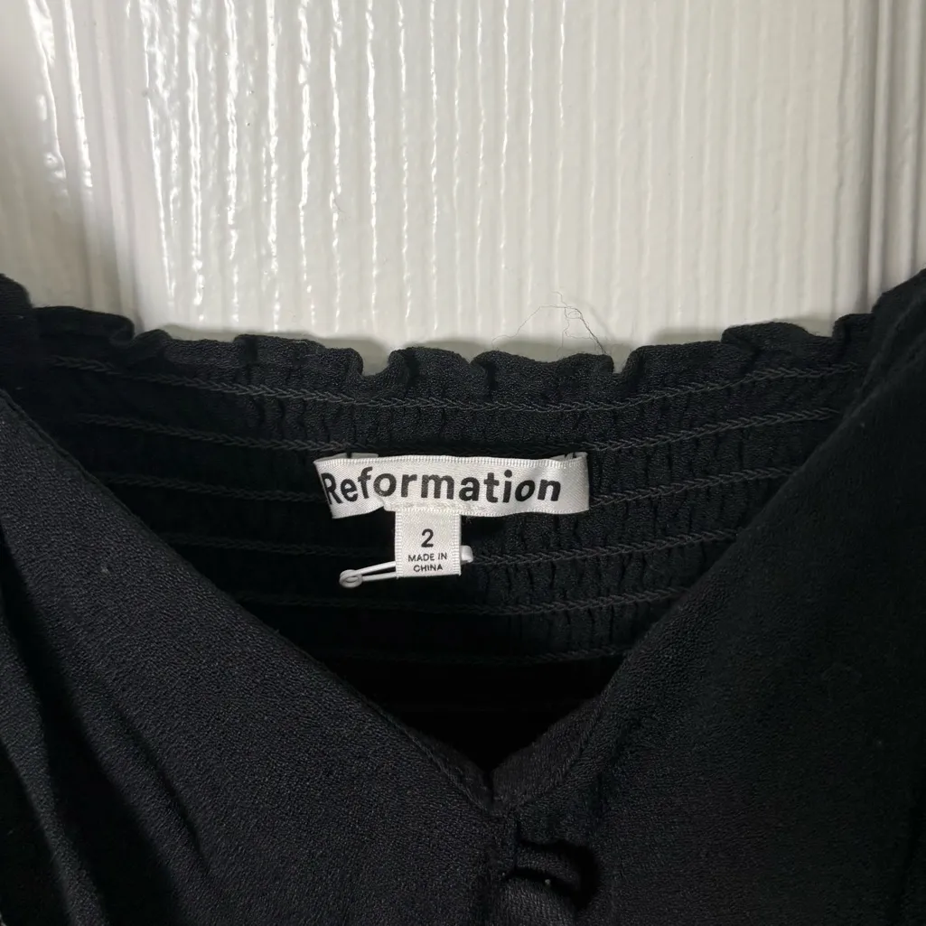 Reformation Clio Sweetheart-Neck Blouse 2 - Image 6