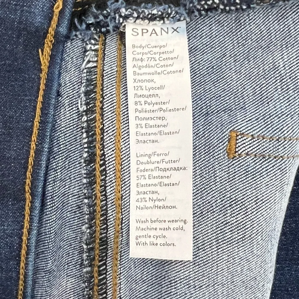 Spanx Distressed Ankle Skinny Jeans High Waisted Pull On Stretch Size M - Image 8