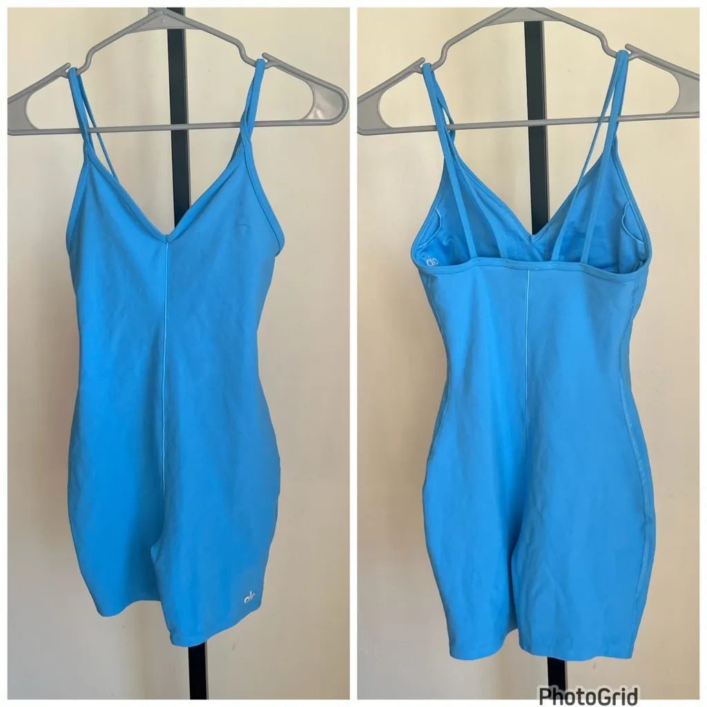 Alo Suns Out Blue Onesie XS Work Out Lounge Athleisure - Image 2