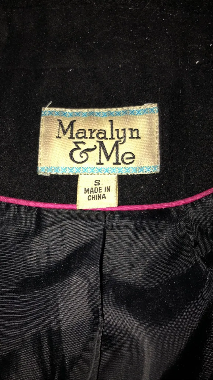 Maralyn & Me Black Peacoat - Image 8