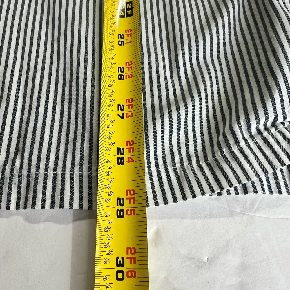 Bobbie Brooks striped tea party embroidered beaded button top L casual whimsical - Image 9