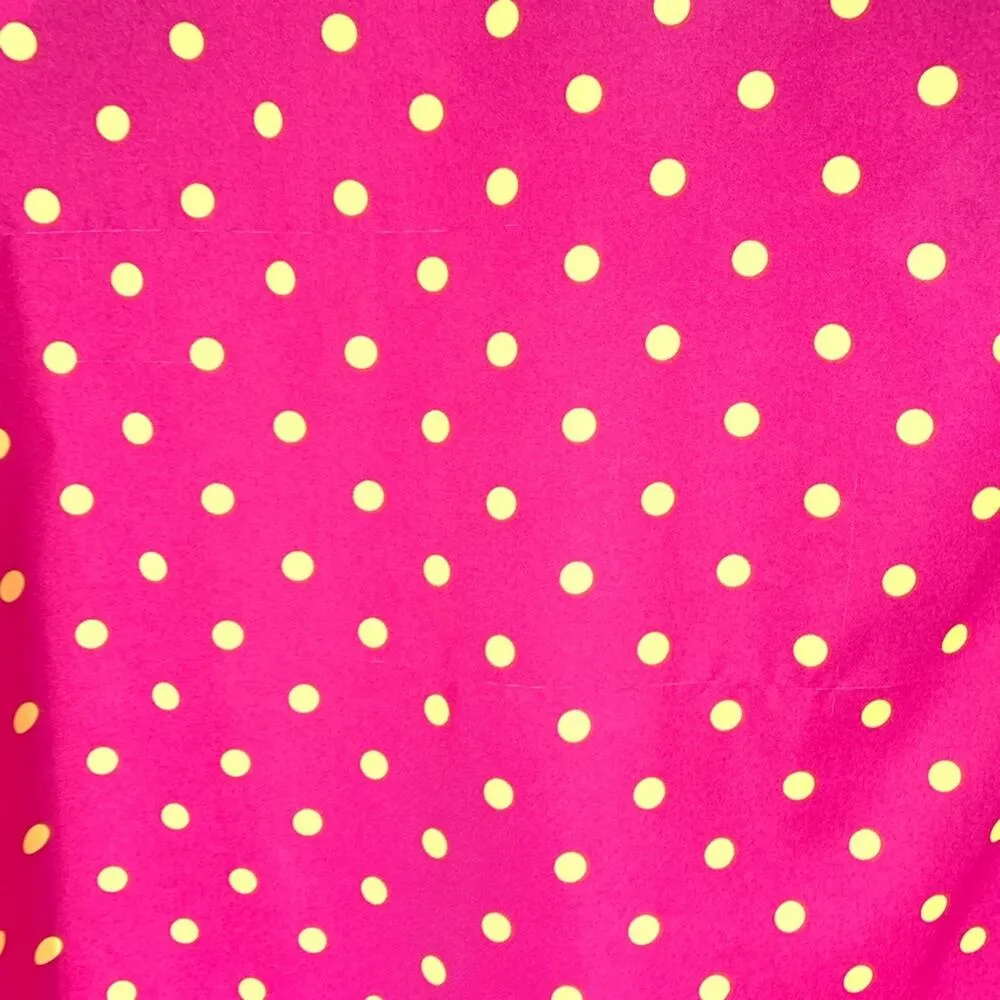 Hot Pink Polka Dot Blouse Sz Medium - Image 3