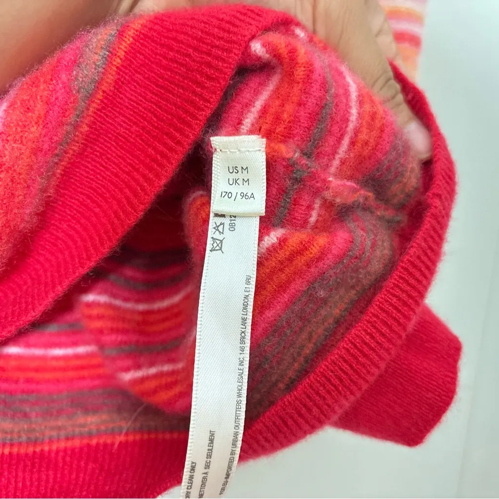 Anthropologie Saturday Sunday Striped Cashmere Sweater Size M Red Size M - Image 5