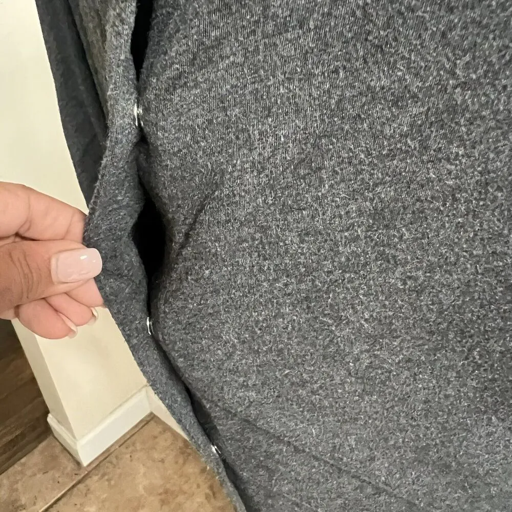 Frida Maternity Breast Feeding Midi Dress Snap Button Grey One Size Size undefined - Image 10