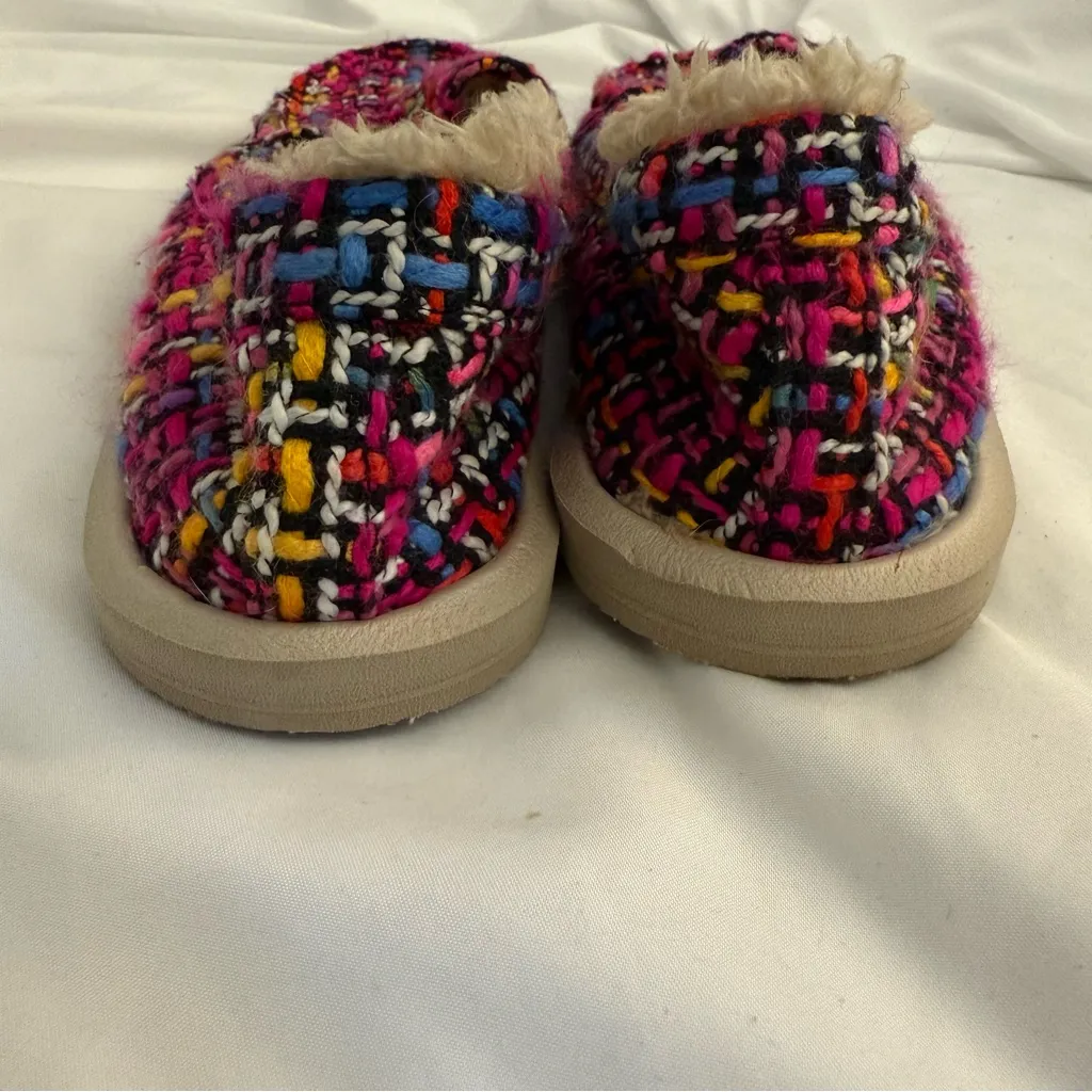 NWOT Sanuk Shor-Knitty Faux Shearling Lined Tweed Slip-on Shoes - Image 6