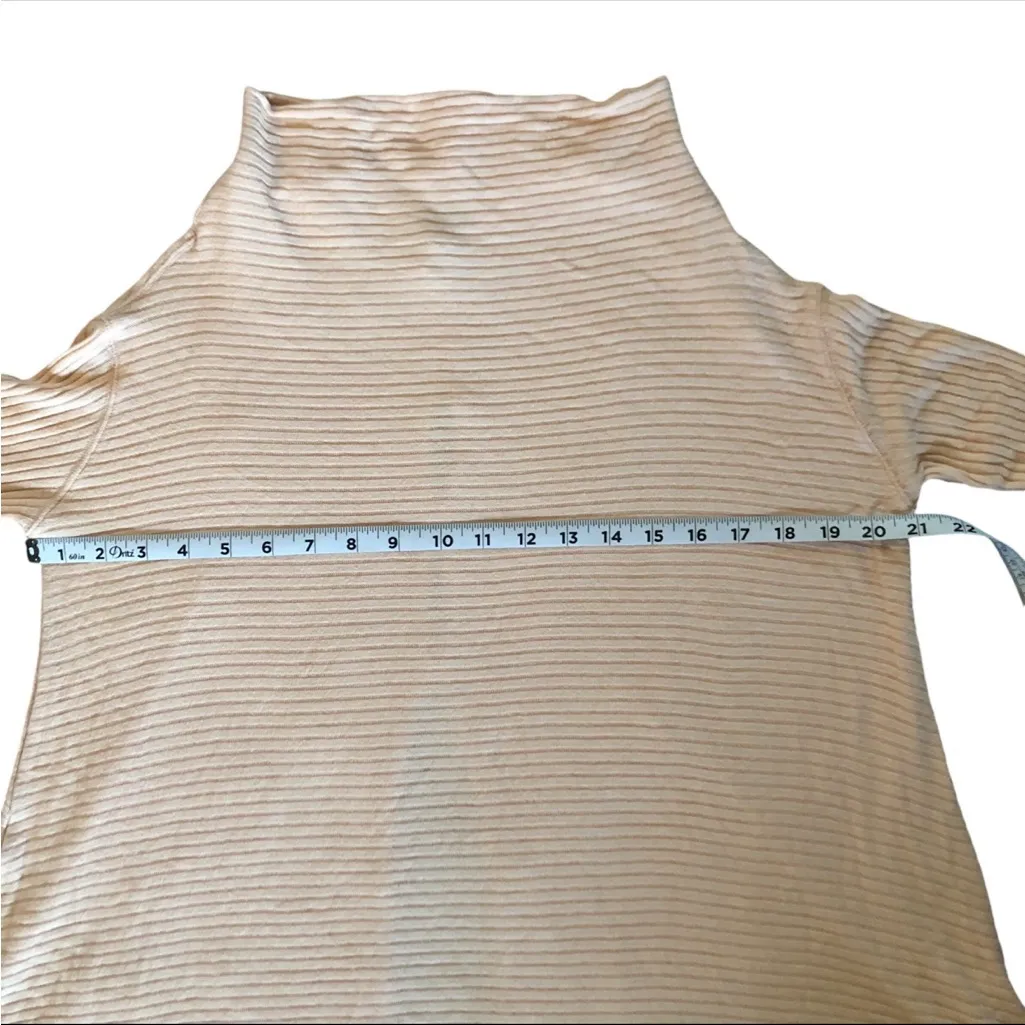 C Free People We the Free Lover Pink Mock Neck Ribbed Open Back Long Sleeve XS - Image 8