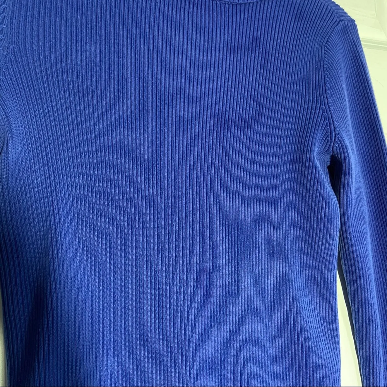 Lauren Ralph Lauren Royal Blue Ribbed Turtleneck - Image 4