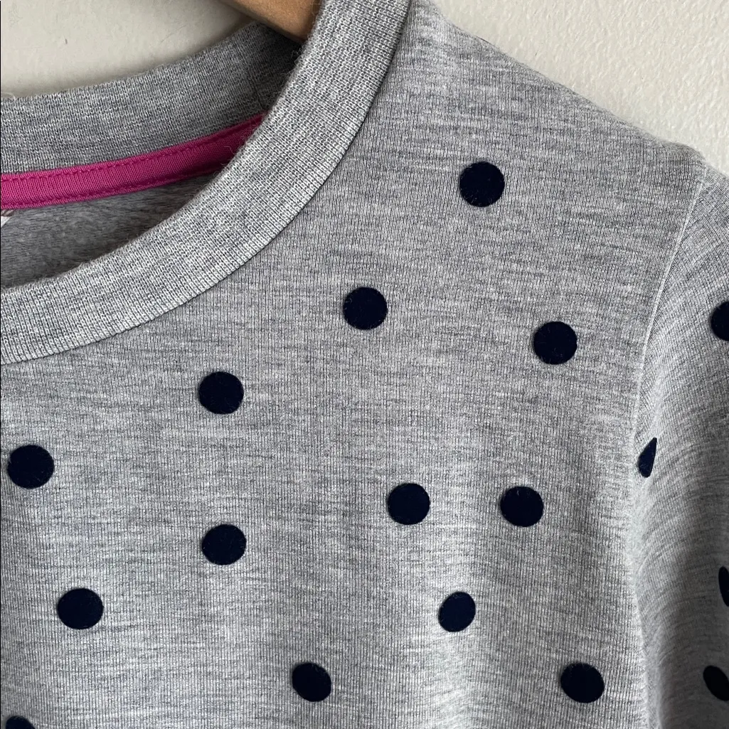 BODEN Renee Gray Polkadot Sweatshirt - Image 6