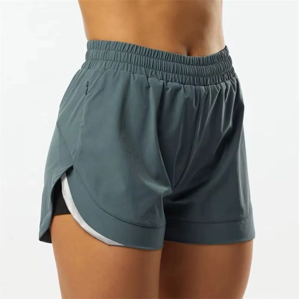 Alphalete Stride Shorts 3" In Halo Gray/Bluish Size S - Image 2