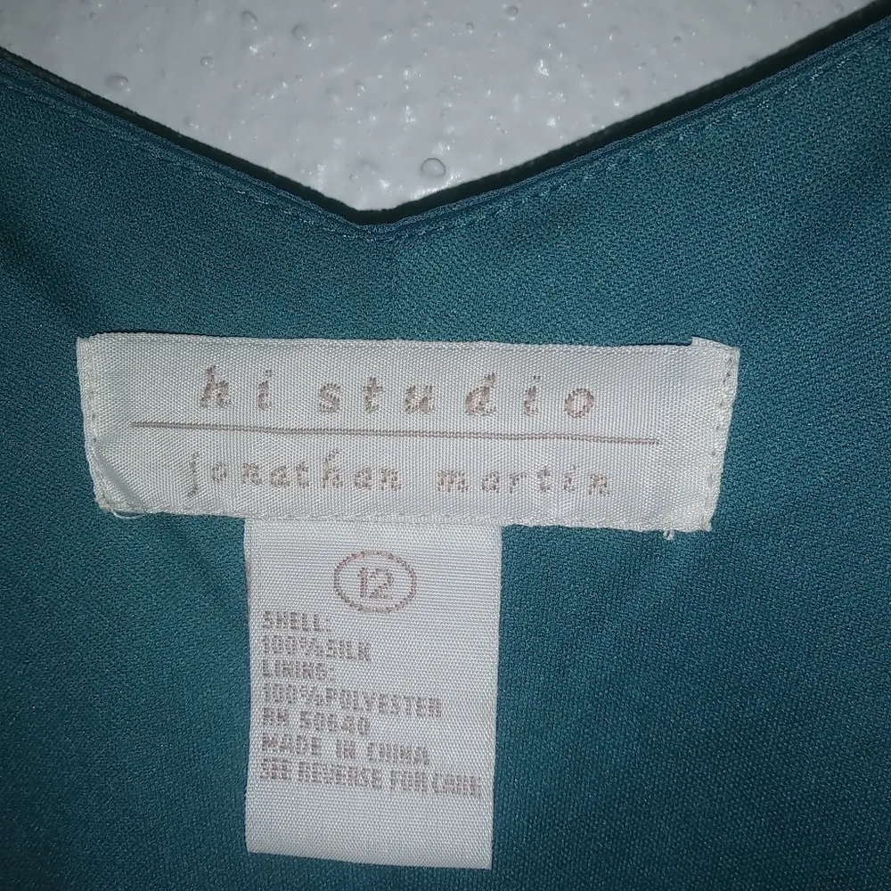 Jonathan Martin 12 Silk Forest Green Dress - Image 12