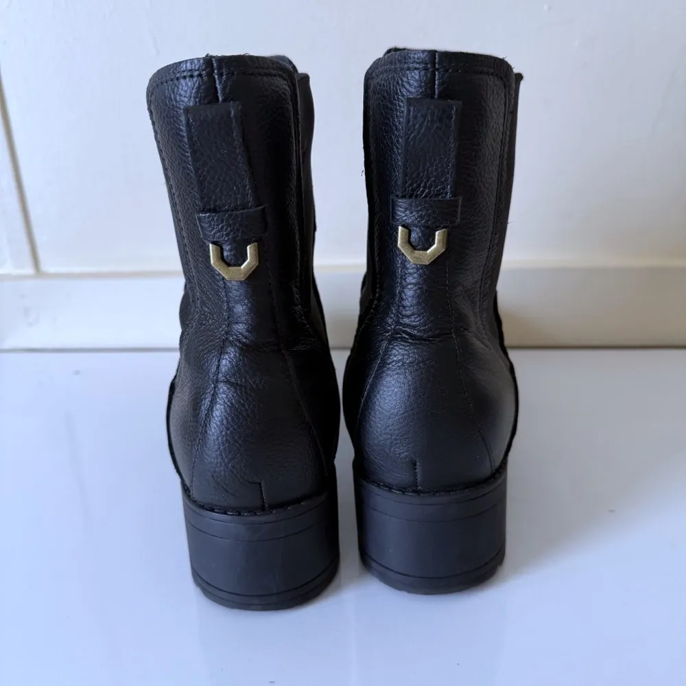 Cole Haan Women's Camea Leather Chelsea Combat Boots Black Size 9.5 B - Image 5