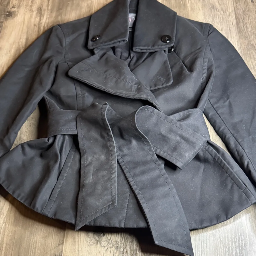 Armani Exchange Women's Black Pea Coat - Image 4
