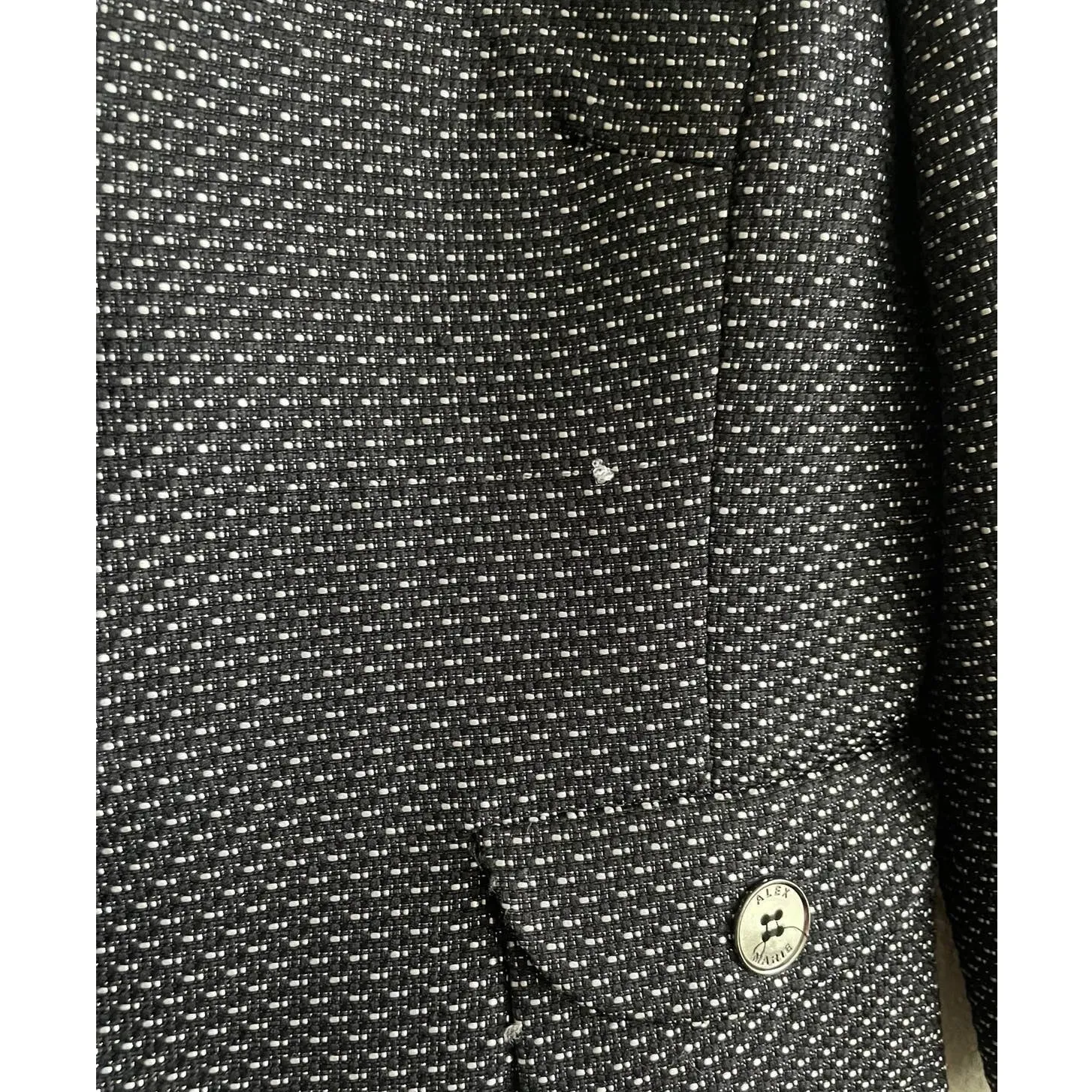 Alex Marie Jacket Women Size 8 Black Oversize Blazer Buttons Career Workwear - Image 6