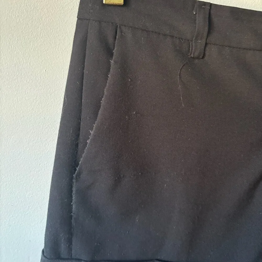 Zara Basic Womens XS Black Zippered Button Cuffed Shorts w/Pockets - Image 12