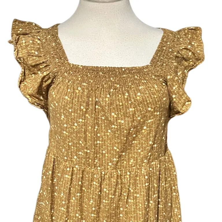 Madewell Ruffle-Sleeve Tiered Midi Dress in Daisy Stitch Size XS - Image 6