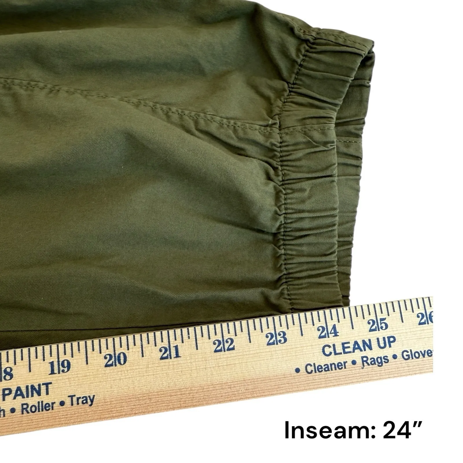 Sonoma Goods for Life‎ Capri Pants 24W Plus Utility Green Stretch Pull On Women - Image 6
