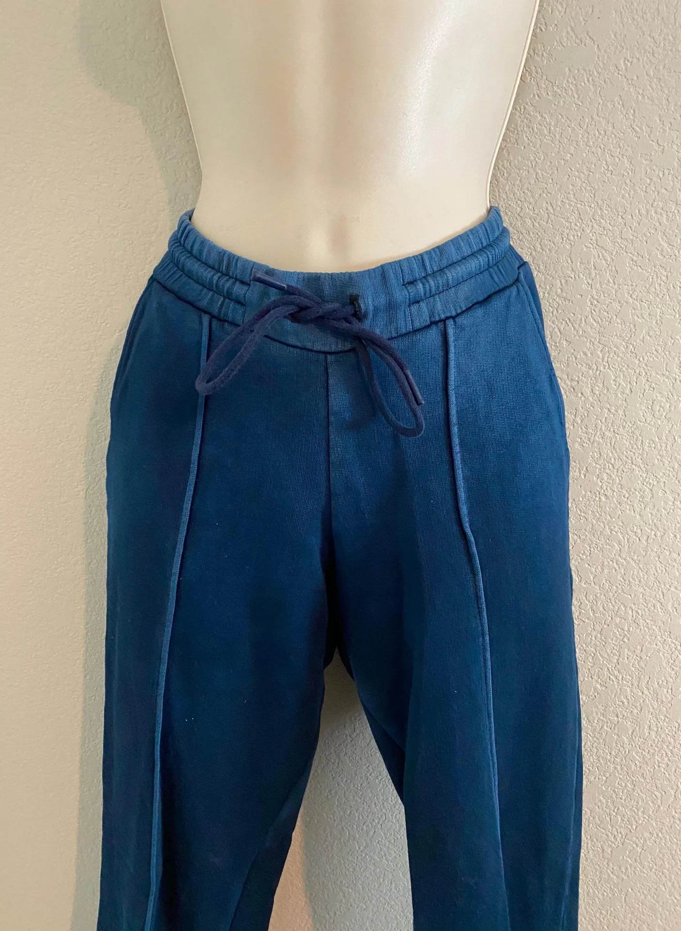 NWOT Cotton  Milan Vintage Navy sweatpants. Sz XS - Image 7