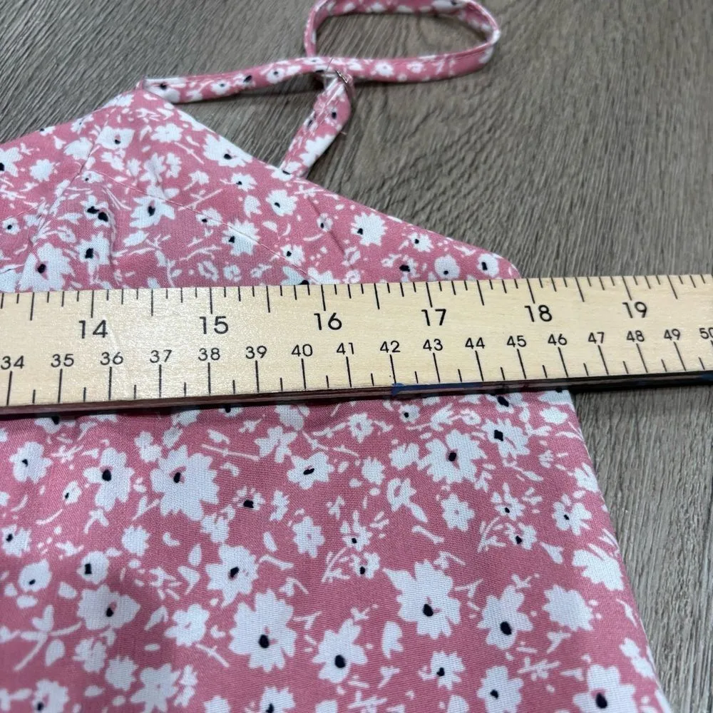 Mod Cloth Pink Ditsy Floral Women's Slip Dress Size L - Image 5