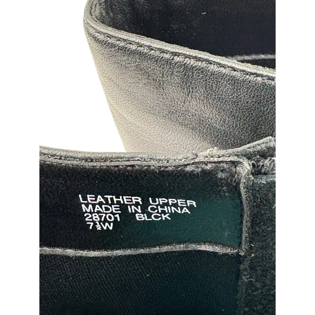 *Y2K Crossing Pointe Boots Womens 7.5W Black Leather Classic Dark Acadamia Vtg Size 7.5 - Image 6