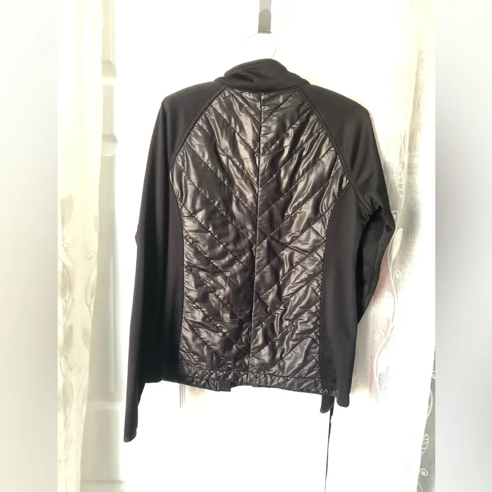 Lightweight Jacket Black light Puffer women Size L full zip up w pockets - Image 10