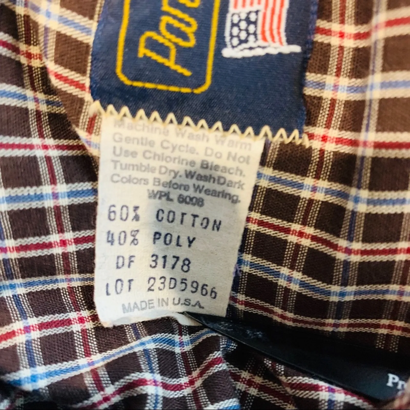 Panhandle Slim Plaid Brown Fitted Western Shirt Sz Small - Image 9