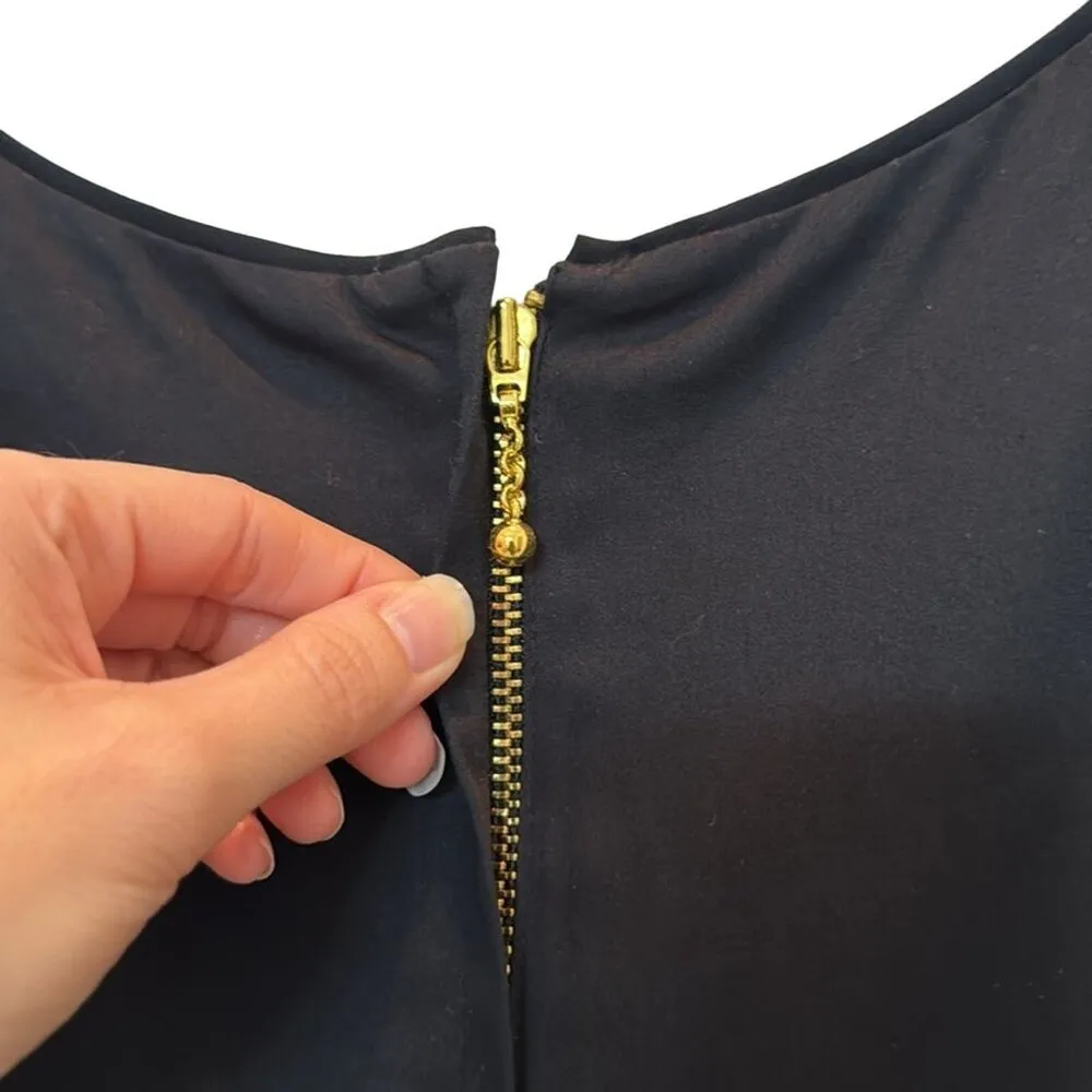 Kate Spade Black Sleeveless Bow Waist Sheath Dress Size 4 - Image 6