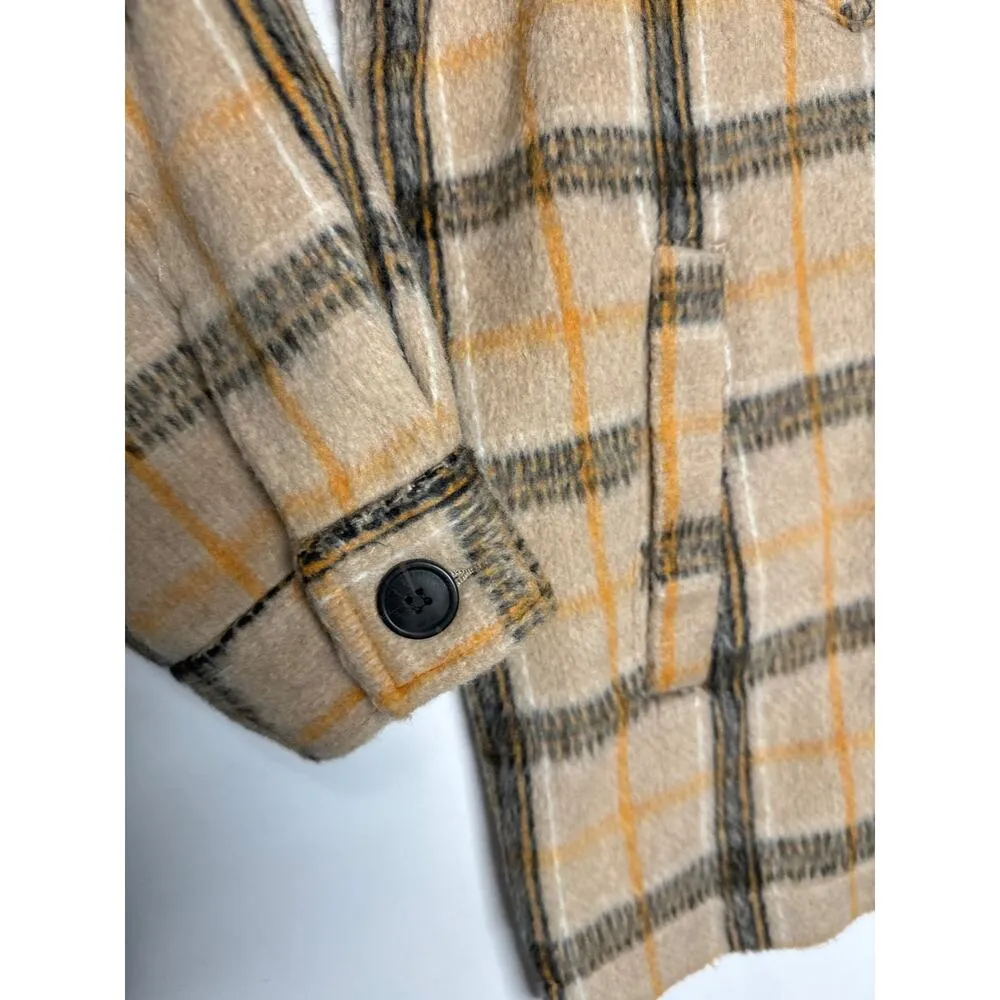 NWT Sebby Women's Oversized Plaid Fall Shirt Coat size large - Image 6