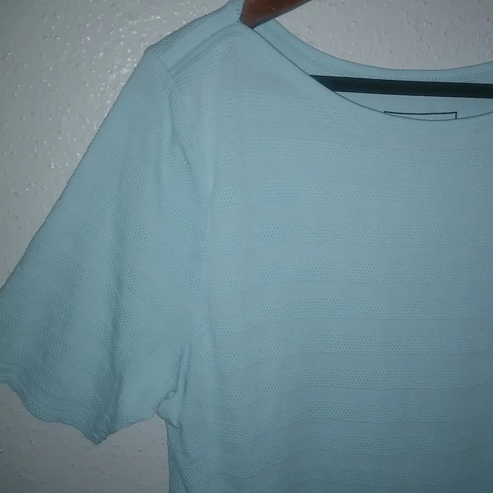 Charter Club XL Pima Cotton Aqua Short Sleeved Top Plus - Image 4