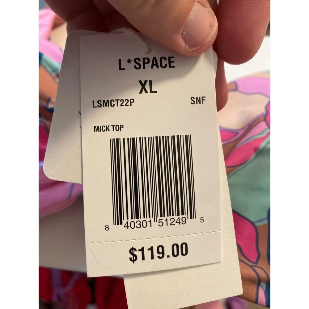 L*Space Eco Chic Econyl Mick Bikini Top size XL - Image 2