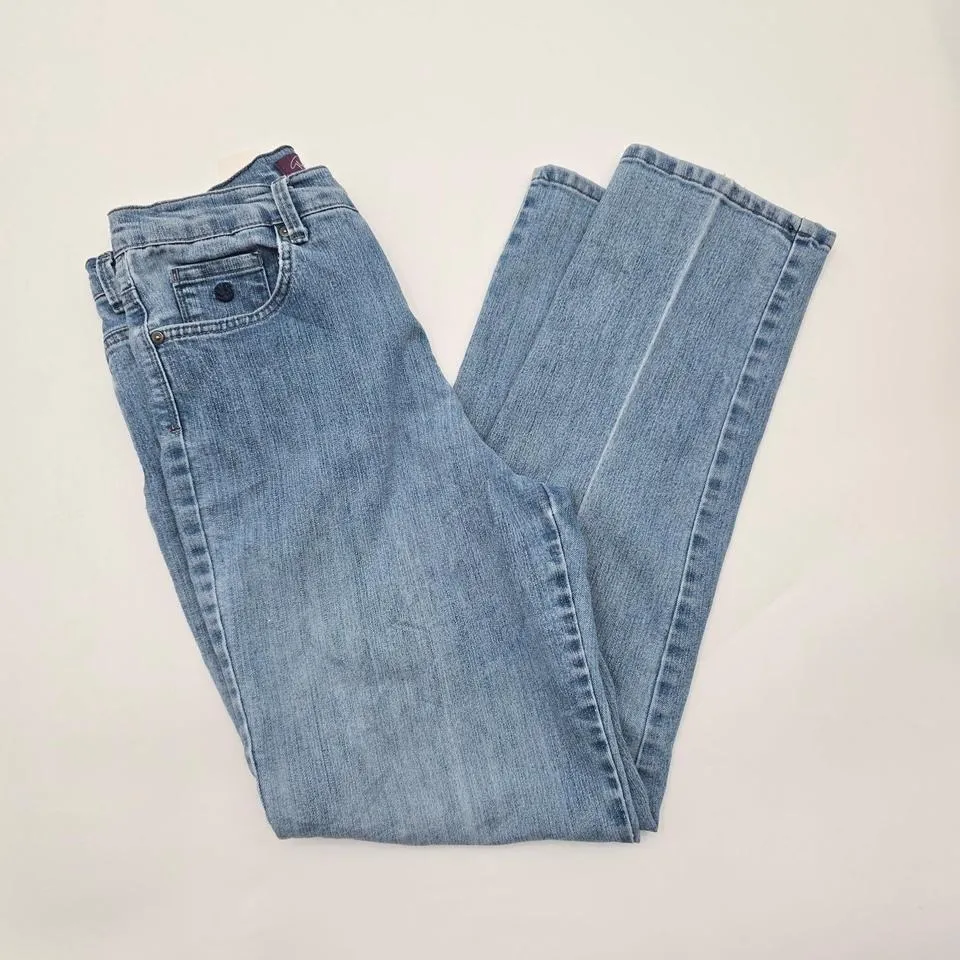 Gloria Vanderbilt Blue Straight Classic‎ Leg Denim Pants Jeans 10 - Image 4