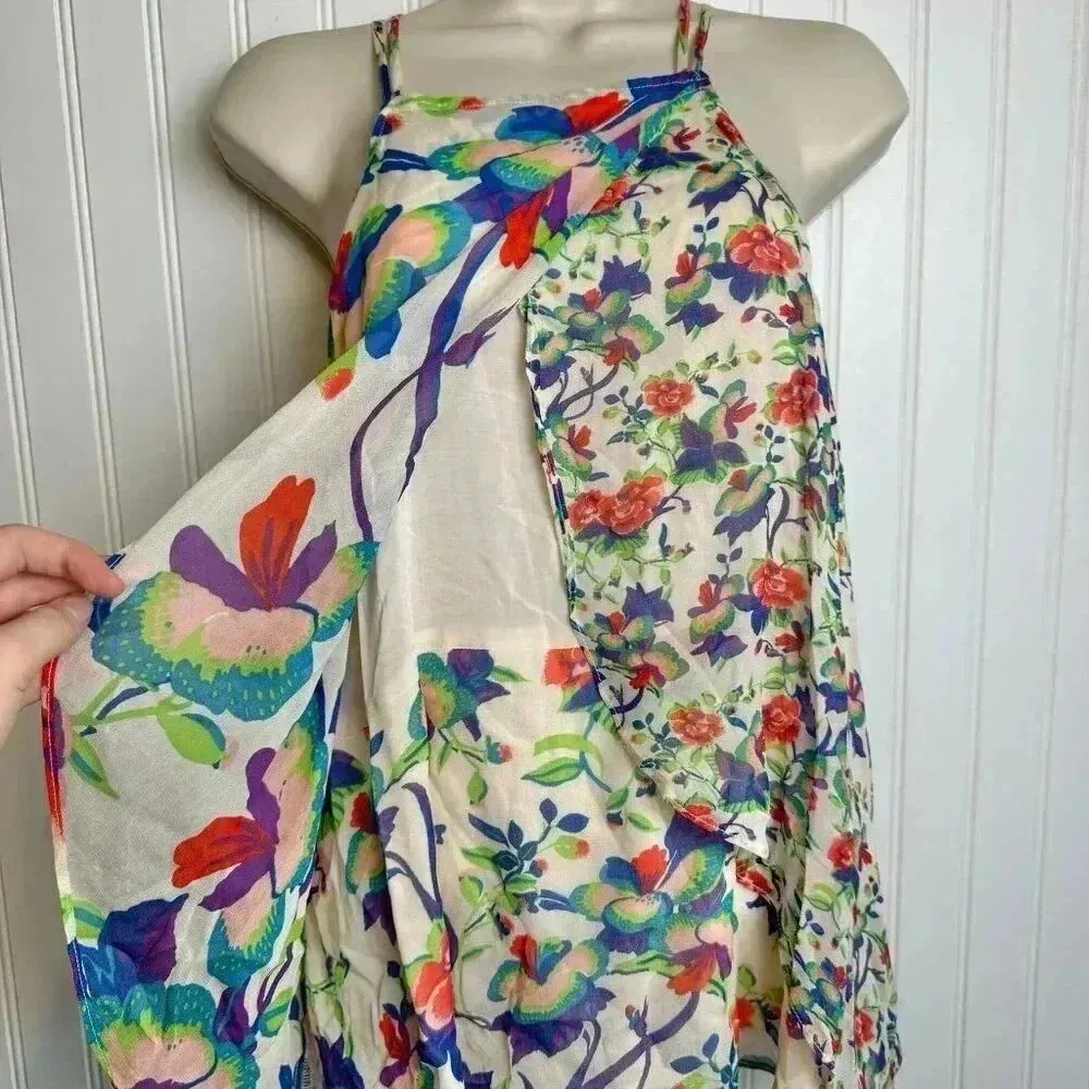 Anthropologie Maeve floral strappy crossover front top size XS M24 - Image 4